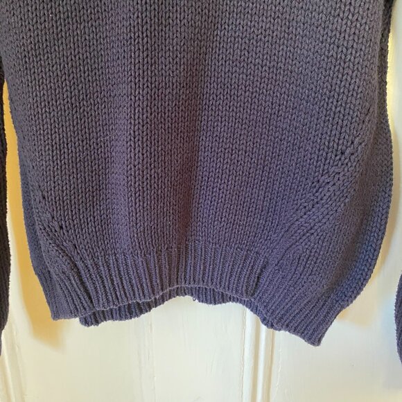 Michael Starts blue knit sweater with lace up sleeves - Picture 4 of 5